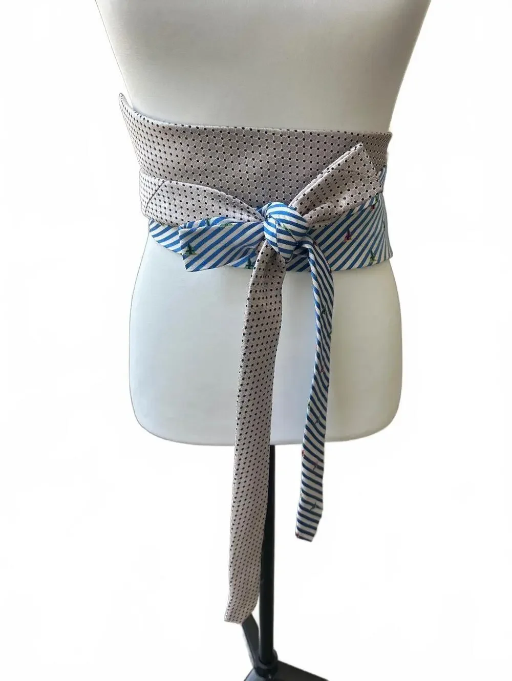 Silk Obi Belt Made From Men's Neckties | OOAK | OS